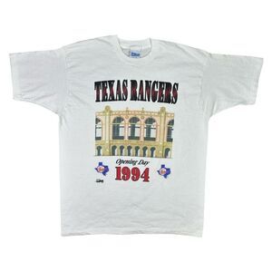 Vintage Salem Sportswear Texas Rangers 1994 Opening Day Crew Neck Promo Tee